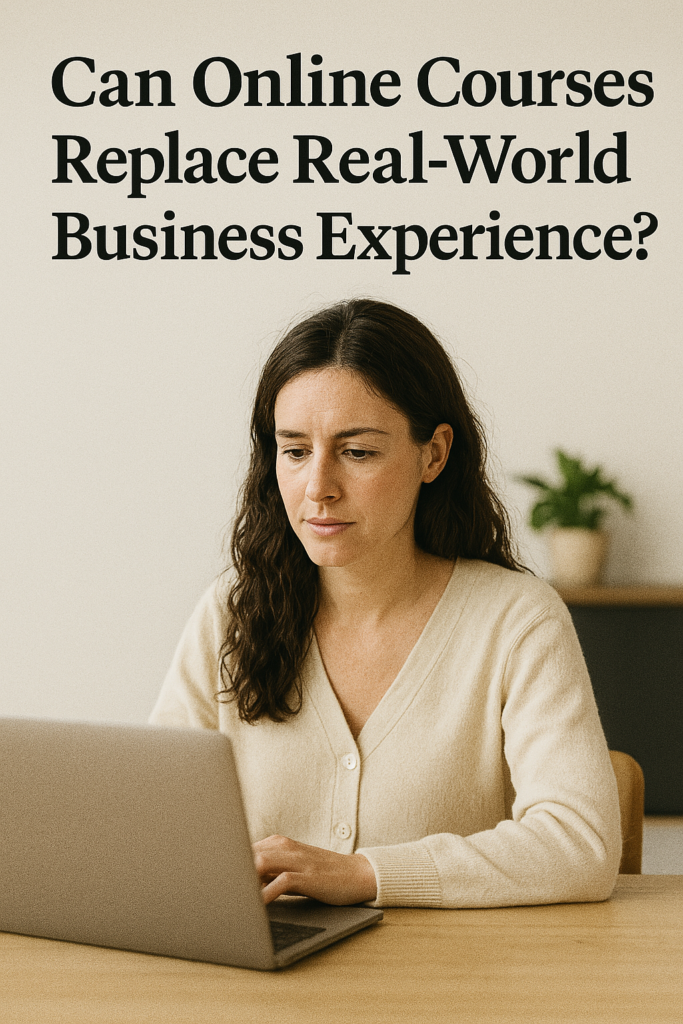 Can Online Courses Replace Real-World Business Experience Can Online Courses Replace Real-World Business Experience