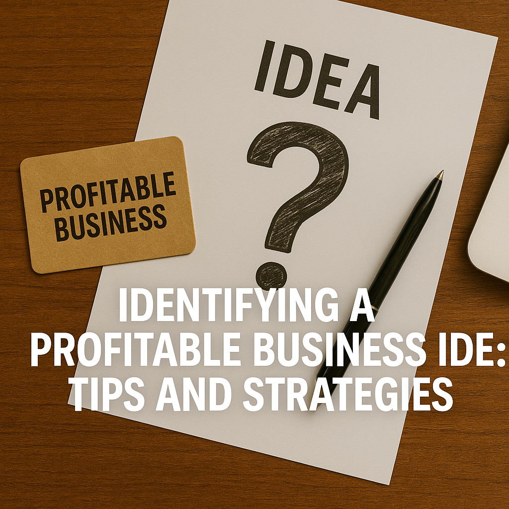 Identifying a profitable business idea: Tips and strategies