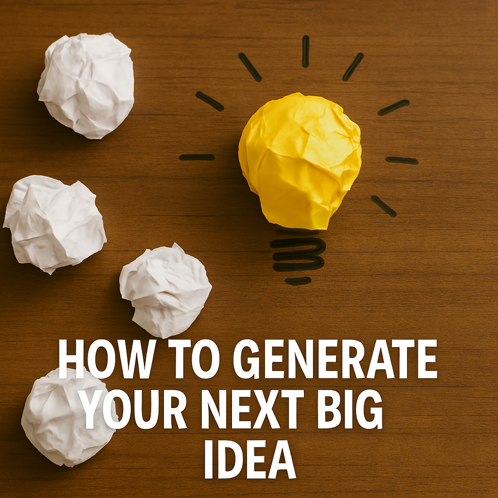 How to Generate Your Next Big Idea