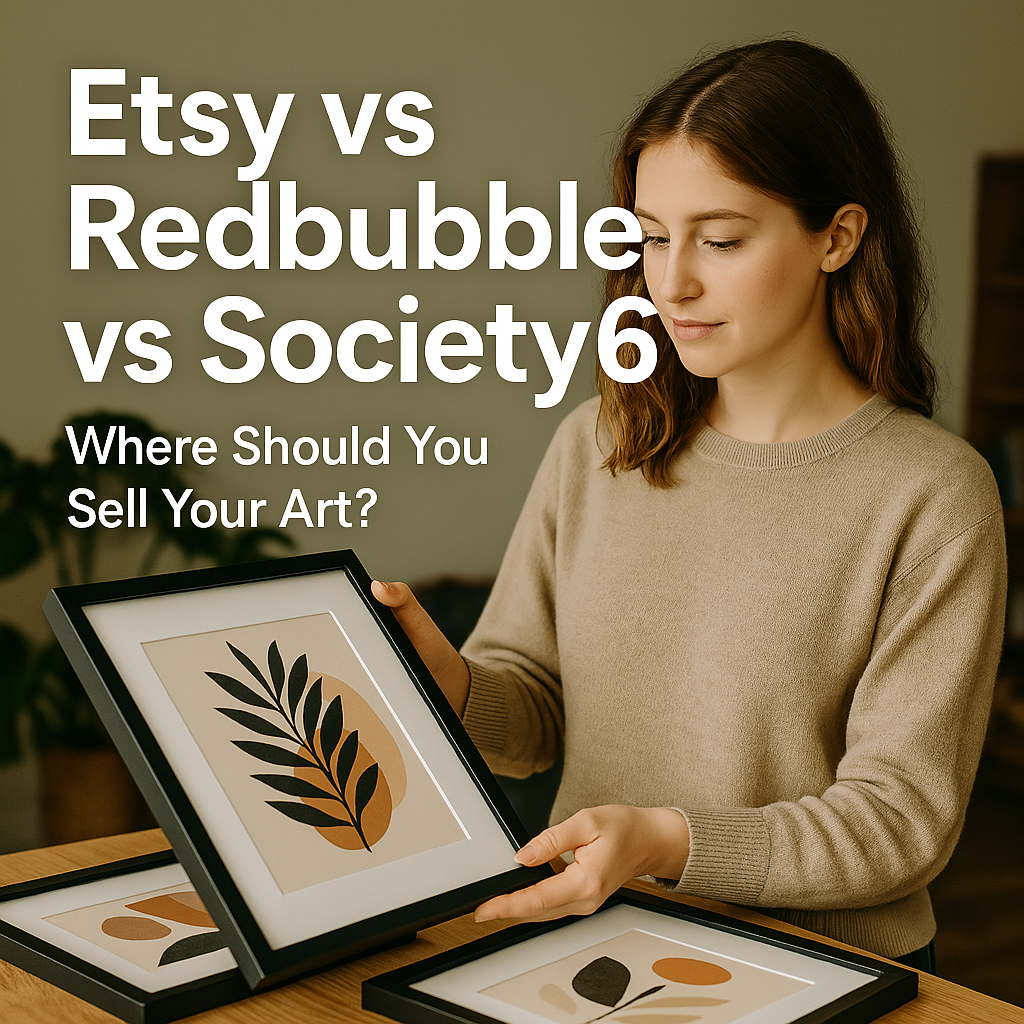 Etsy vs Redbubble vs Society6 Where Should You Sell Your Art Etsy vs Redbubble vs Society6 Where Should You Sell Your Art