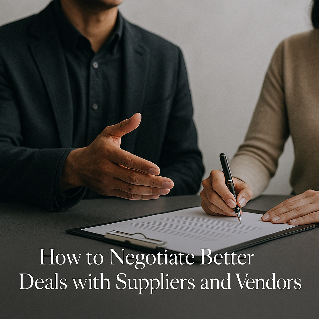 How to Negotiate Better Deals with Suppliers and Vendors