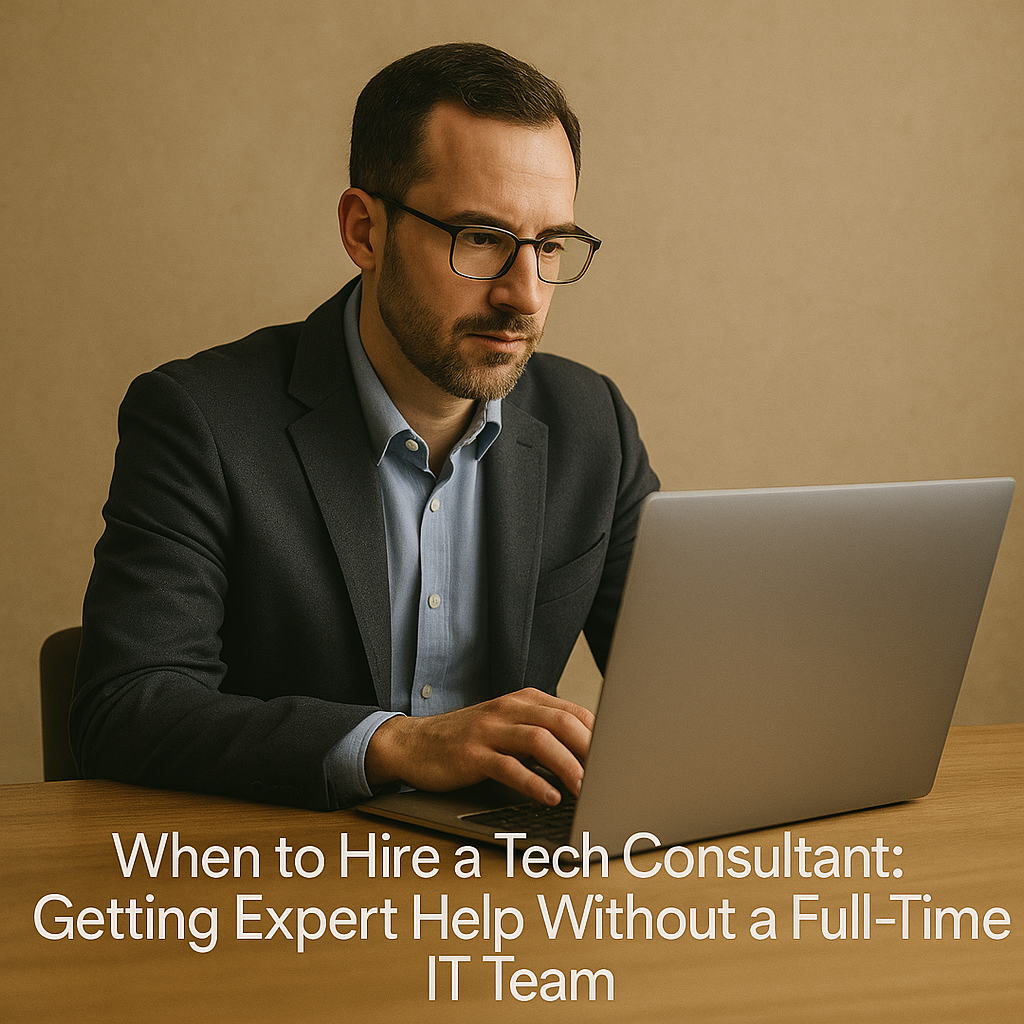 When to Hire a Tech Consultant: Getting Expert Help Without a Full-Time IT Team
