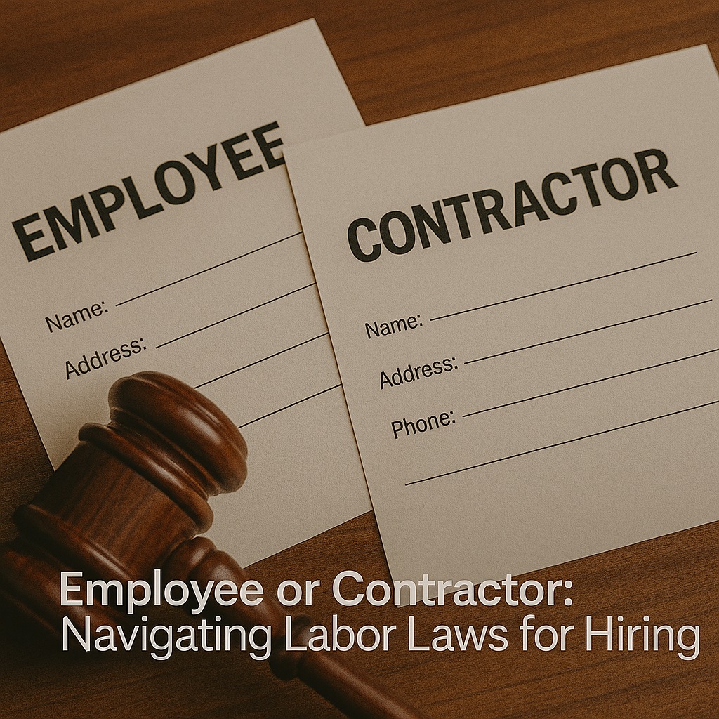 Employee or Contractor: Navigating Labor Laws for Hiring