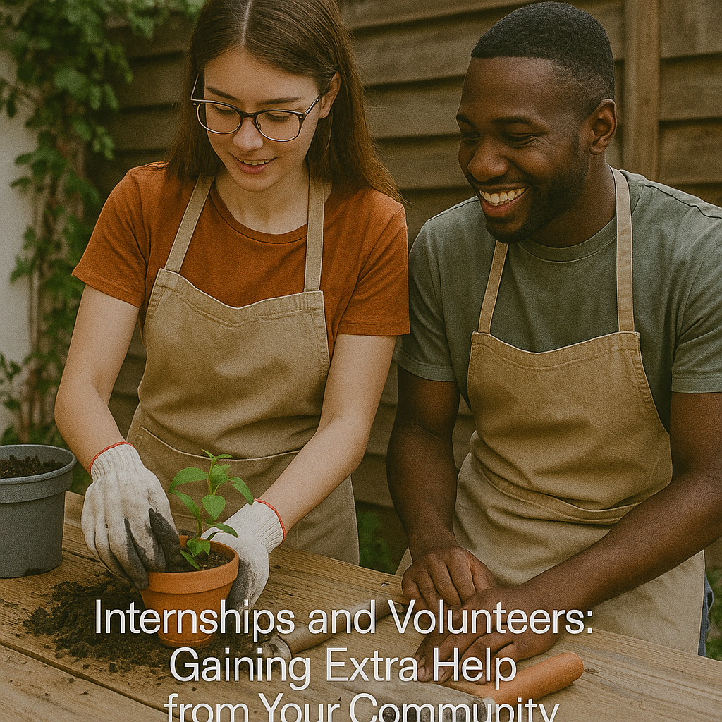 Internships and Volunteers Gaining Extra Help from Your Community Internships and Volunteers: Gaining Extra Help from Your Community