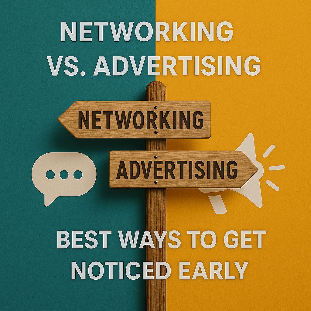 Networking vs Advertising: Best Ways to Get Noticed Early