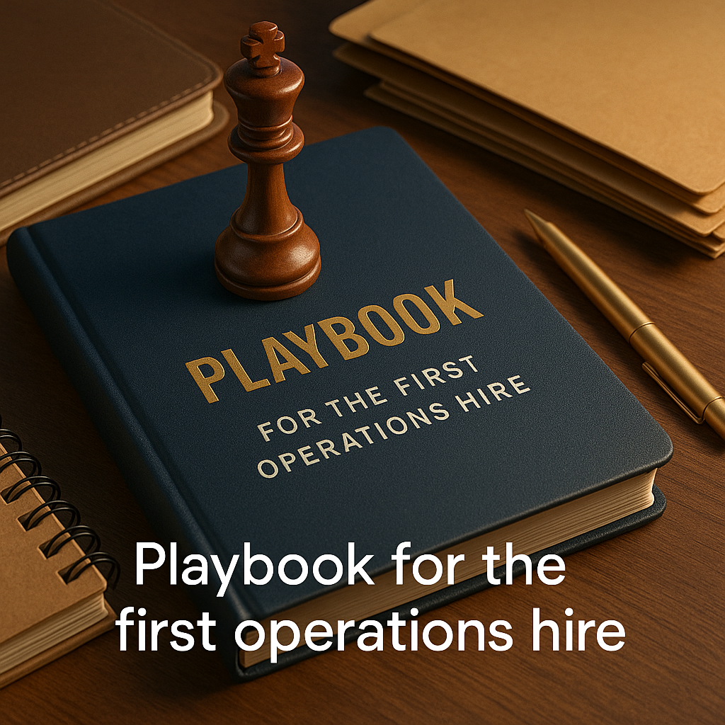 Playbook for the first operations hire Playbook for the first operations hire